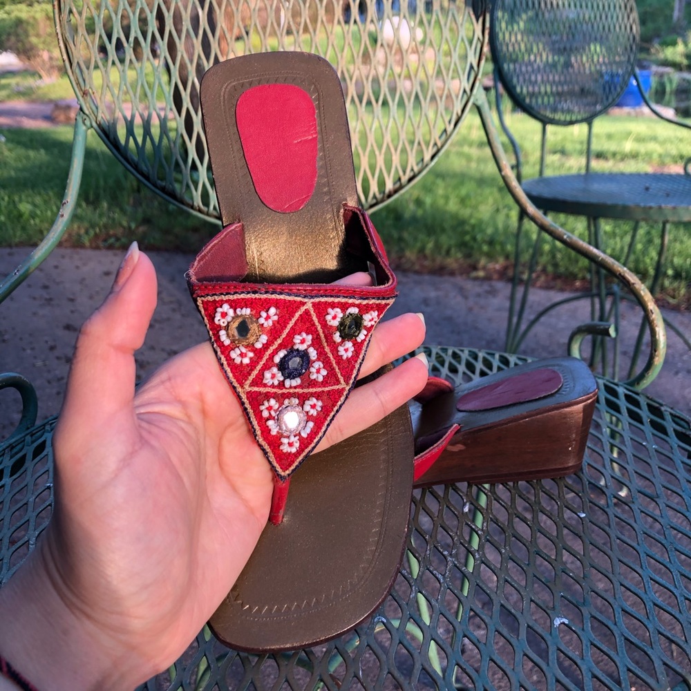 Women Indian style embellished slippers/sandals